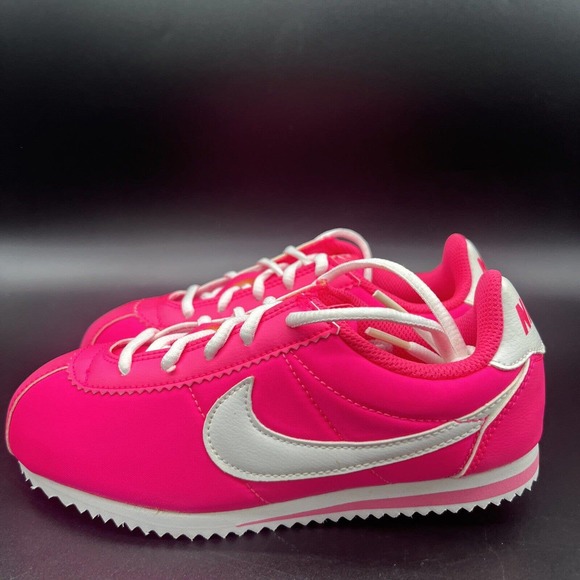 Nike Cortez Nylon Pink White Swoosh 749514-601 Sneakers Shoes Youth Sizes 12 - 2 - Picture 4 of 6